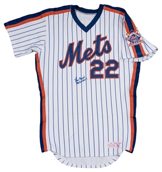1986 Ray Knight Game Used and Signed New York Mets Home Jersey (JSA)
